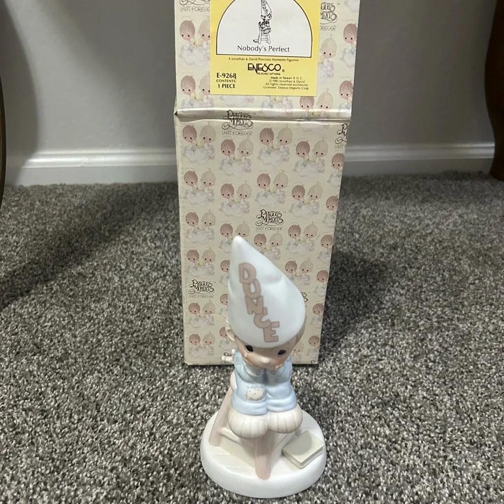 Adorable Dunce Cap Blue and White